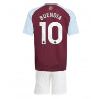 Echipament fotbal Aston Villa Emiliano Buendia #10 Tricou Acasa 2024-25 pentru copii maneca scurta (+ Pantaloni scurti)